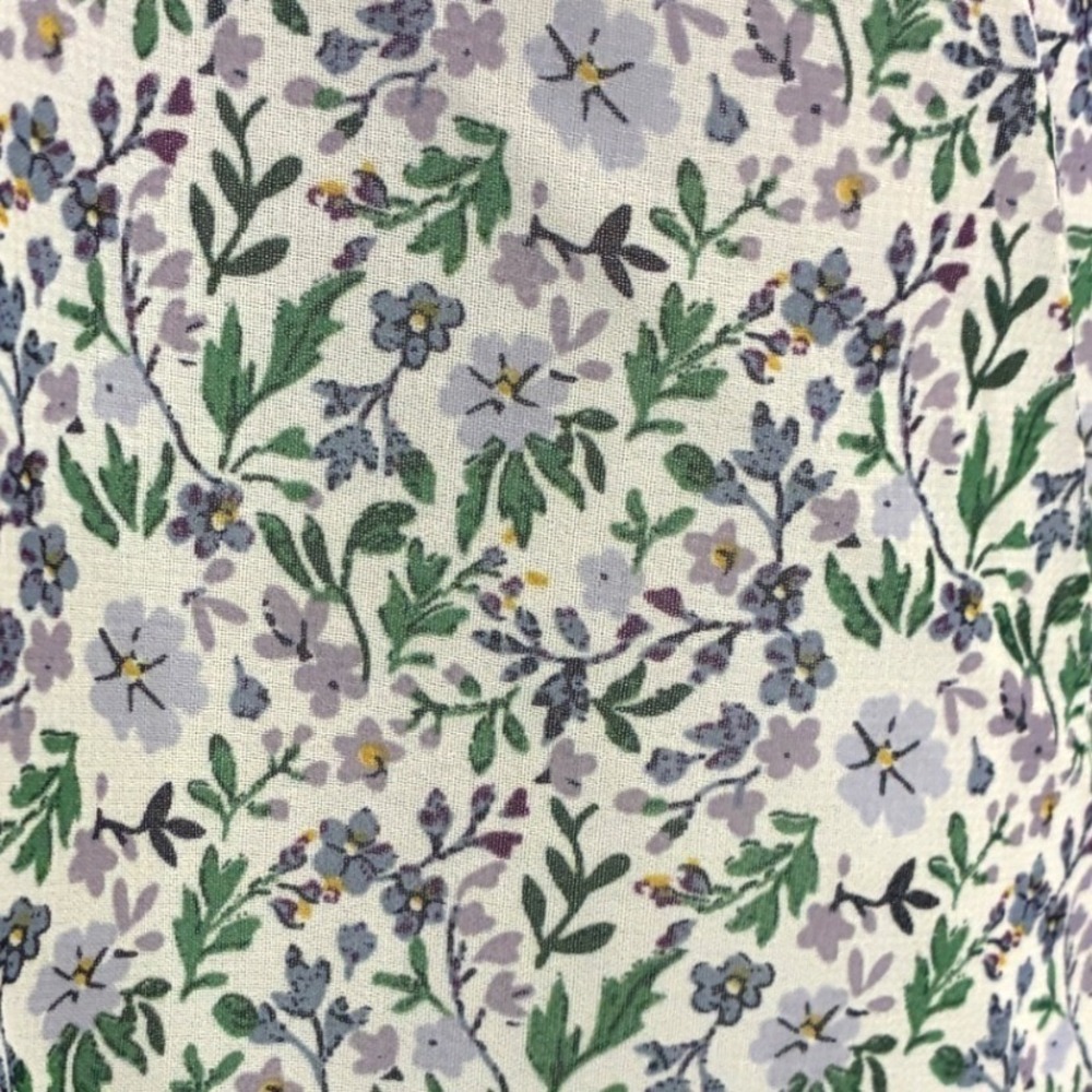 Max Studio Wmns Floral Ruffle Tie Neck Sleeveless Blouse Purple Green L 6707Y36B - Picture 5 of 10